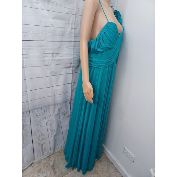 Vtg Cindy Usa Green Chiffon Strapless Bridesmaid Prom Formal Maxi Dress Sz 4XL - Picture 6 of 12